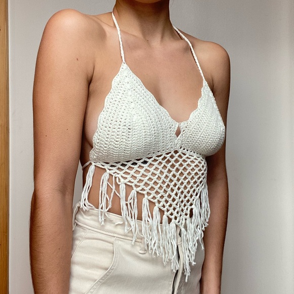 SOLD - Crochet Tie Top Boho - Picture 6 of 11